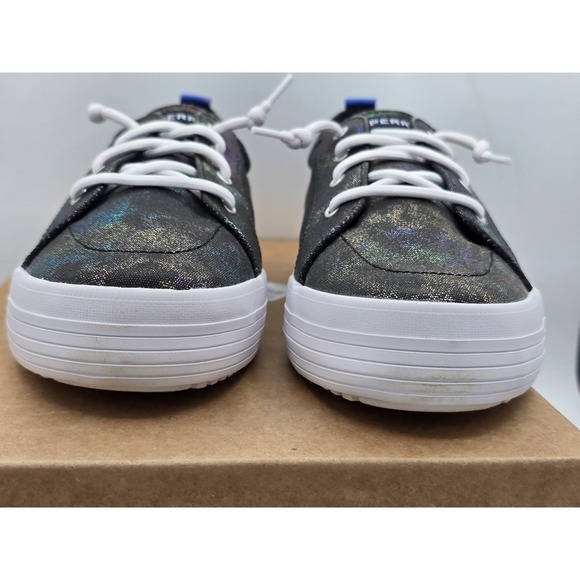 NEW Women's Sperry Crest Vibe -Sneakers -Black Sparkle - Sz 6M‎ - Picture 3 of 13